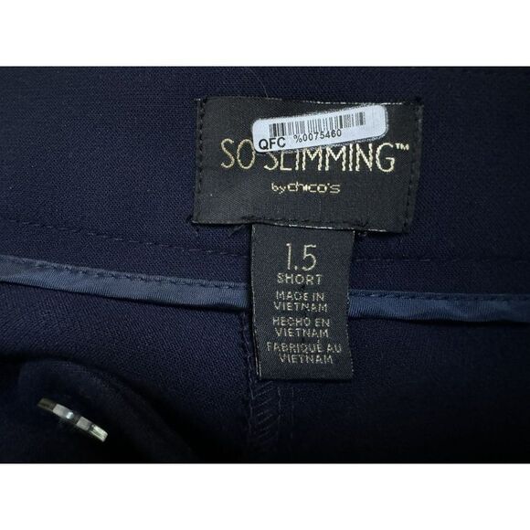 Chico's So Slimming Trouser Style Pants Sz 1.5 Ink Blue - Picture 4 of 5
